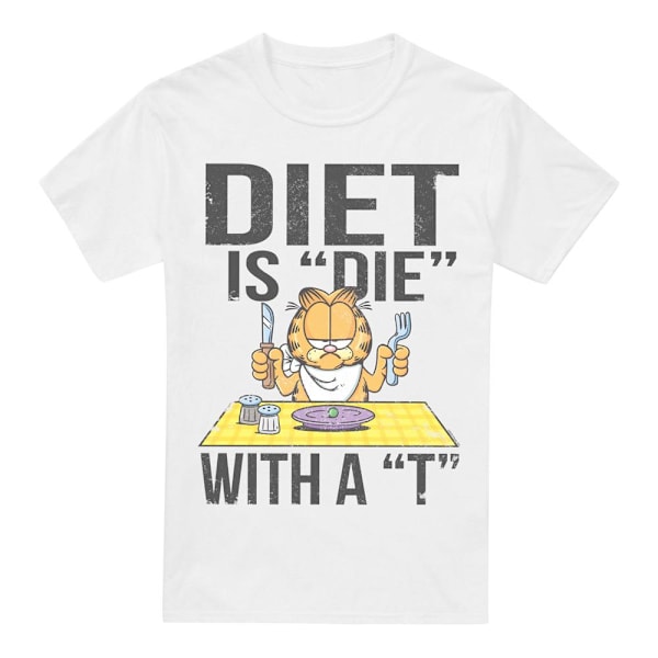 Garfield Herr Diet Is Die With a T T-Shirt 4XL Vit White 4XL
