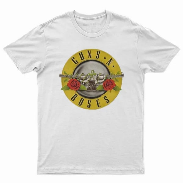 Guns N Roses T-shirt med klassisk logotyp för barn/barn 9-10 år Whi White 9-10 Years