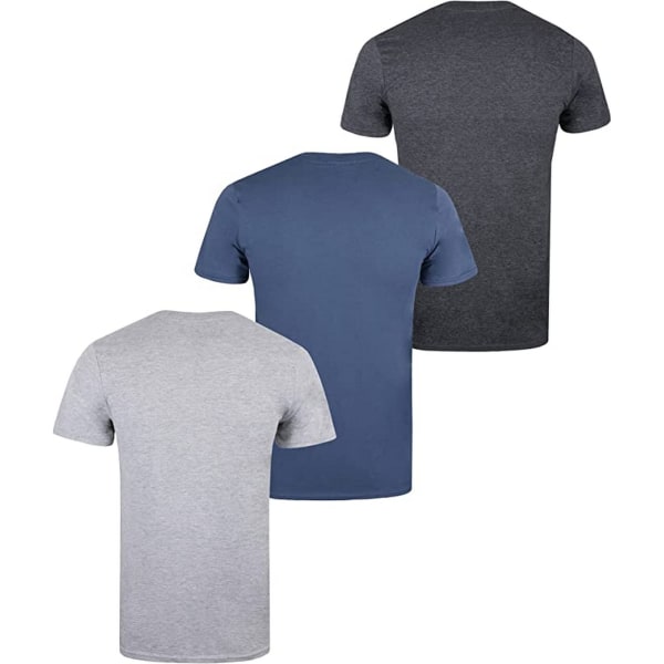 Batman T-shirt för män med logotyp (3-pack) XL Grå/Blå/Svart Grey/Blue/Black XL