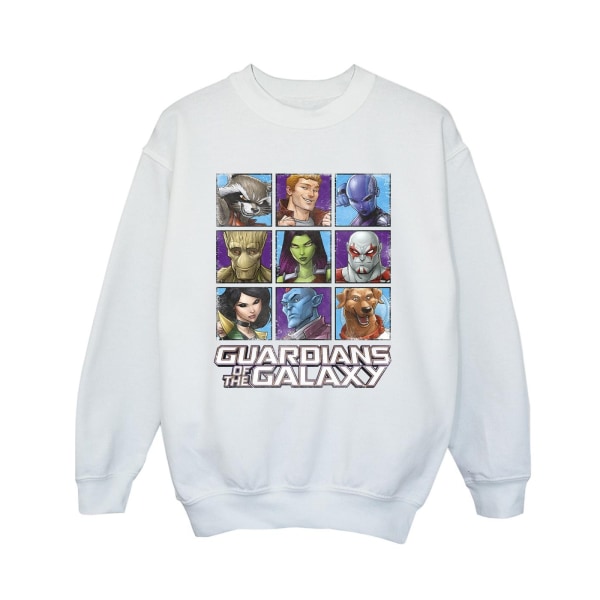 Guardians Of The Galaxy Boys Character Squares Sweatshirt 5-6 Y White 5-6 Years
