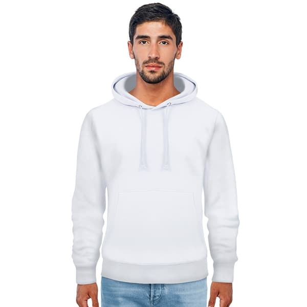 Casual Classics Herr Ringspun Bomulls Hoodie M Vit White M