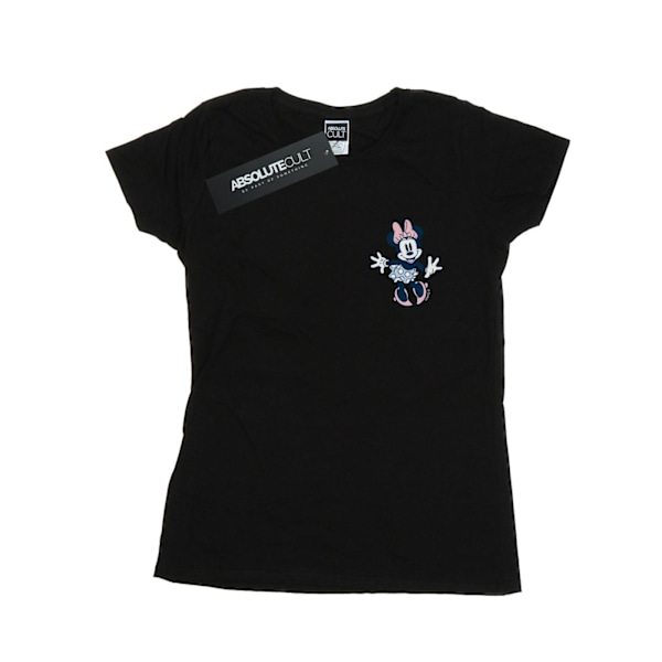 Disney Dam/Kvinnor Minnie Mouse Dansande Bröst Bomull T-shirt Black XXL