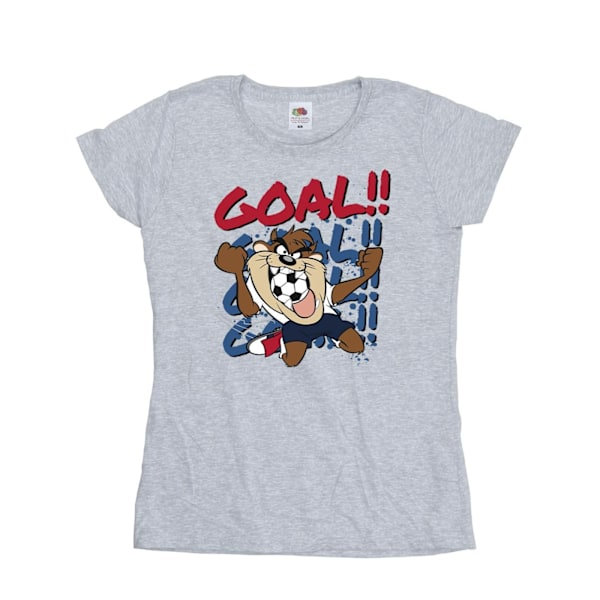 Looney Tunes Dam/Damer Taz Goal Goal Goal Bomull T-shirt S Sports Grey S