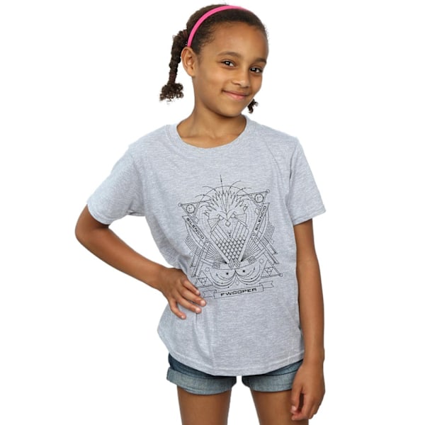 Fantastiska vidunder Girls Fwooper Icon Bomull T-shirt 9-11 år S Sports Grey 9-11 Years