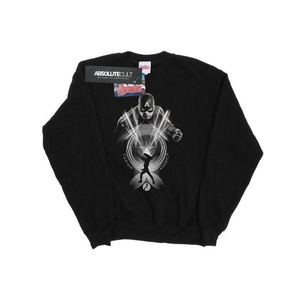 Marvel Dam/Ladies Captain America Circle Sweatshirt XL Svart Black XL