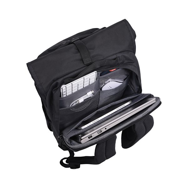 Case Logic Roll Up Laptop Ryggsäck En Storlek Solid Svart Solid Black One Size