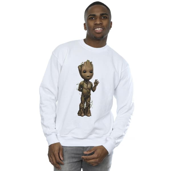 Marvel Mens I Am Groot Wave Pose Sweatshirt XL Vit White XL