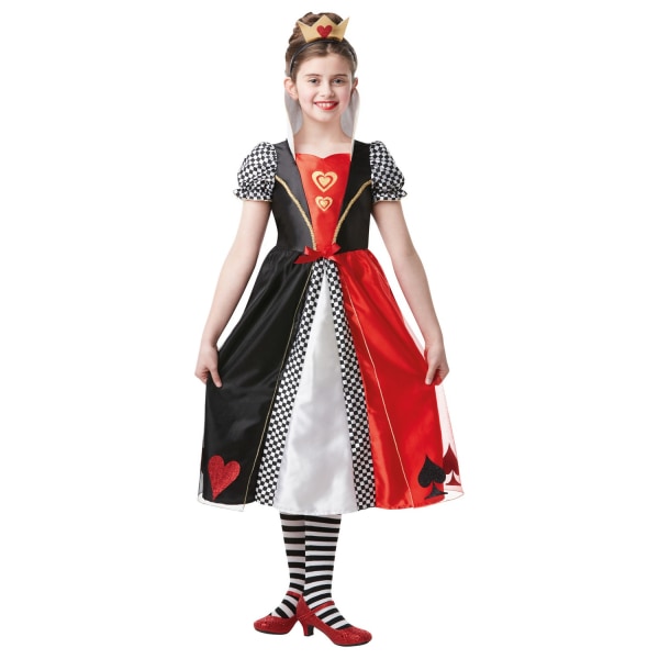 Bristol Novelty Childrens/Kids Queen Costume 5-6 Years Red/Blac Red/Black 5-6 Years