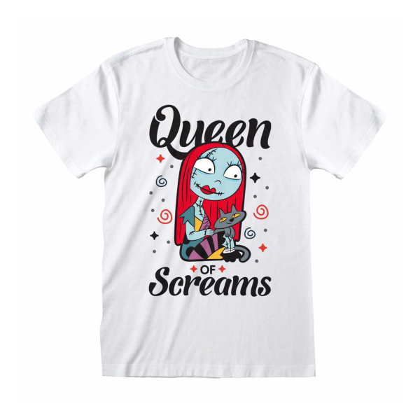 Mardröm före jul Unisex vuxen Queen Of Screams T-Shir White XL