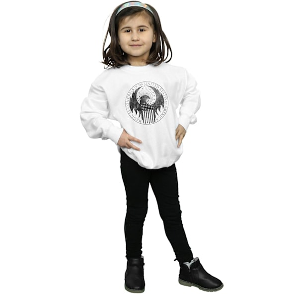 Fantastiska vidunder flickor distressed magiska kongressen sweatshirt 1 White 12-13 Years