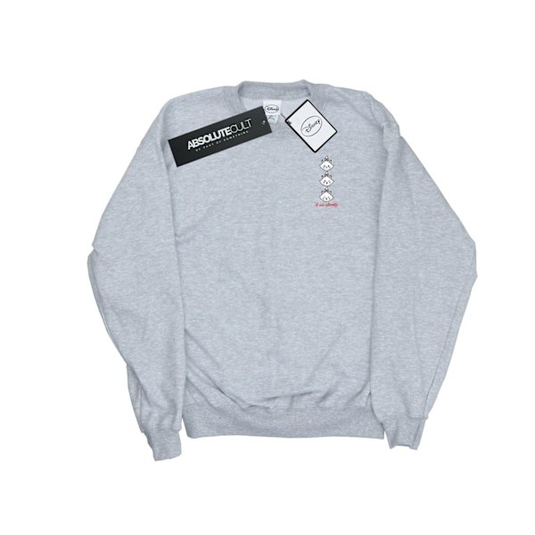 Disney Girls Aristocats Marie Brösttryck Sweatshirt 7-8 år Sports Grey 7-8 Years