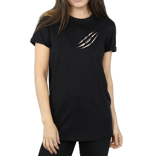 Supernatural Dam/Kvinnor Symbol Scratch Bomull Pojkvän T-Sh Black XXL