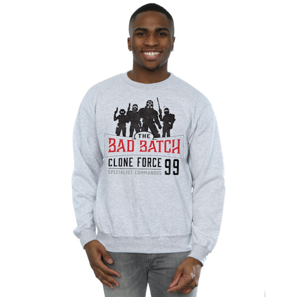 Star Wars Mens The Bad Batch Clone Force 99 Sweatshirt 4XL Spor Sports Grey 4XL