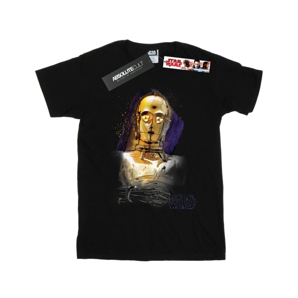 Star Wars Boys The Last Jedi C-3PO Borstad T-shirt 12-13 år Black 12-13 Years