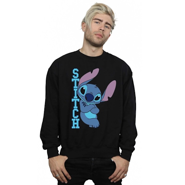 Disney Herr Lilo Och Stitch Poserar Sweatshirt XXL Svart Black XXL