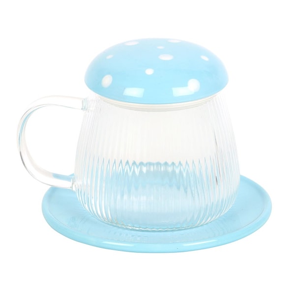 Something Different Svamp Glasmugg & Fat En Storlek Klar/ Clear/Blue One Size