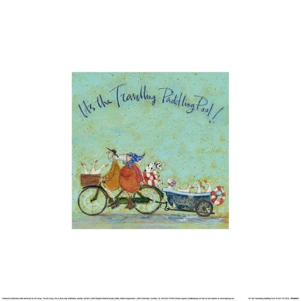 Sam Toft It´s The Travelling Paddling Pool Tryck 30cm x 30cm Mu Multicoloured 30cm x 30cm