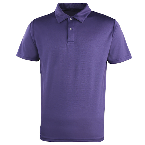 Premier Unisex Coolchecker Studded Plain Polo Shirt XS Lila Purple XS