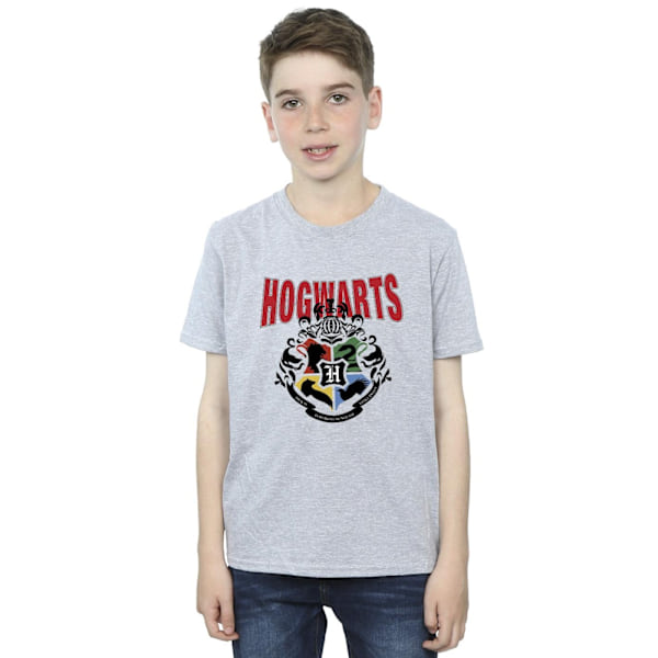 Harry Potter Boys Hogwarts Emblem T-Shirt 3-4 år Sports Grey Sports Grey 3-4 Years