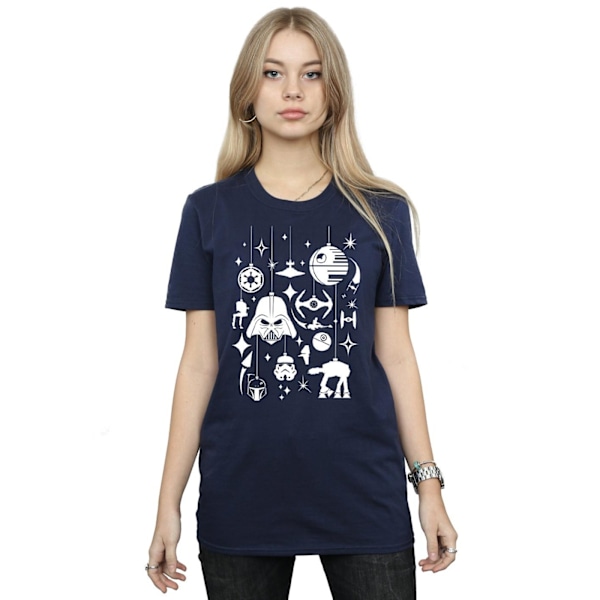 Star Wars Damkläder/Dam Jul Dekorationer Bomull Boyfriend Navy Blue S