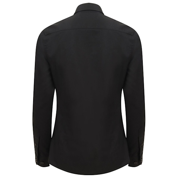 Henbury Dam/Damer Modern Långärmad Oxford Skjorta M Svart Black M