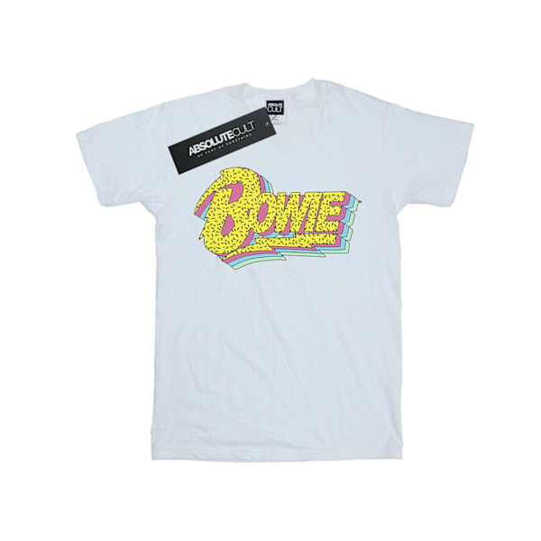 David Bowie Girls Moonlight 90s Logo Bomull T-shirt 7-8 år W White 7-8 Years