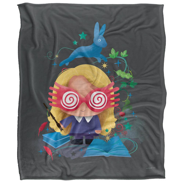 Harry Potter Chibi Luna Filt En Storlek Flerfärgad Multicoloured One Size