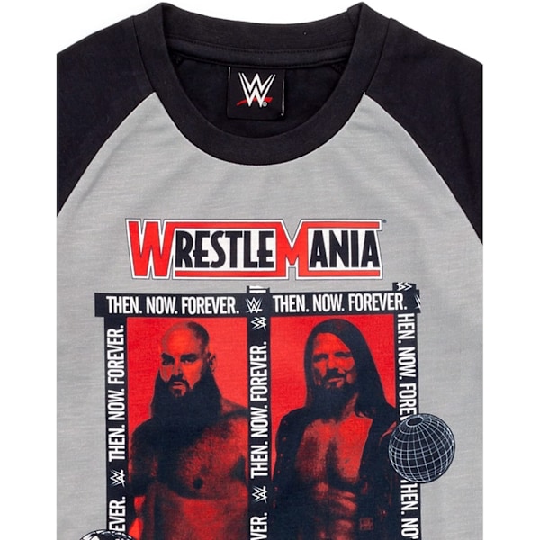 WWE Boys Characters Lång Pyjamas Set 7-8 År Grå/Svart Grey/Black 7-8 Years