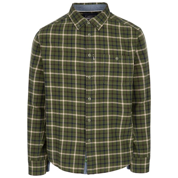 Trespass Mens Withnell Rutig Bomullsskjorta XS Grön Green XS