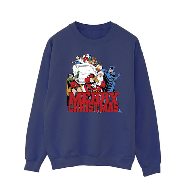 DC Comics Herr Batman God Jul Comic Sweatshirt L Marinblå B Navy Blue L