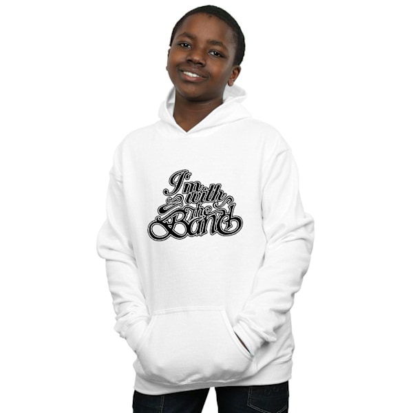 The Band Boys Hoodie 7-8 år Vit White 7-8 Years