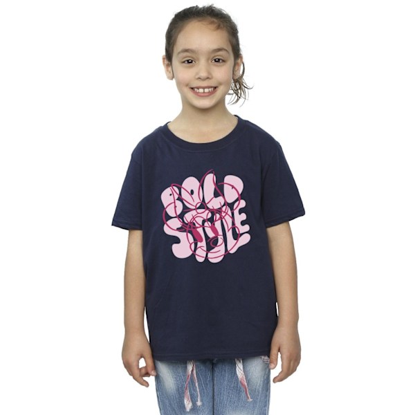 Disney Girls Minnie Mouse Bold Style Bomull T-shirt 9-11 år Navy Blue 9-11 Years