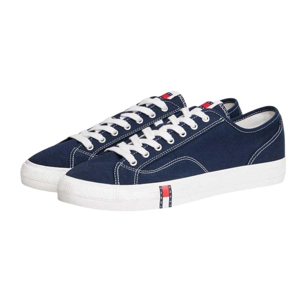 Tommy Jeans Herr Canvas Flat Trainers 7 UK Night Navy Night Navy 7 UK