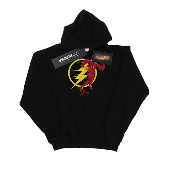 DC Comics Dam/Kvinnor The Flash Running Emblem Hoodie L Svart Black L