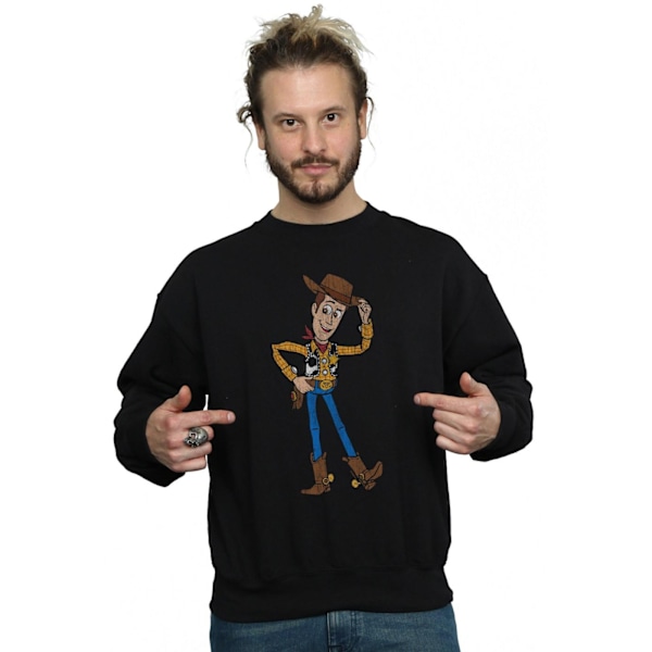 Disney Mens Toy Story 4 Sheriff Woody Pose Sweatshirt 3XL Svart Black 3XL