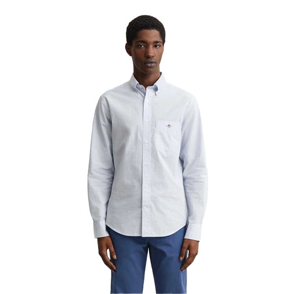 Gant Herr Fitted Skjorta L Ljusblå Light Blue L