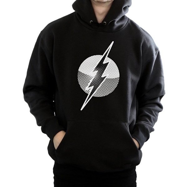 DC Comics Herr Flash Spot Logo Hoodie L Svart Black L