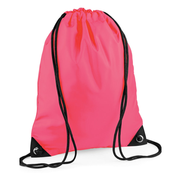 Bagbase Premium Dragstring Bag One Size Fluorescerande Rosa Fluorescent Pink One Size