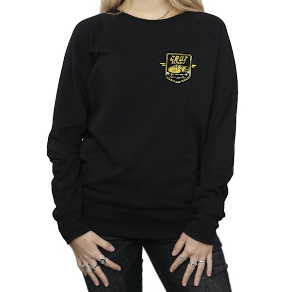 Disney Dam/Damer Bilar Cruz Ramirez Faux Pocket Logo Sweatshirt Black L