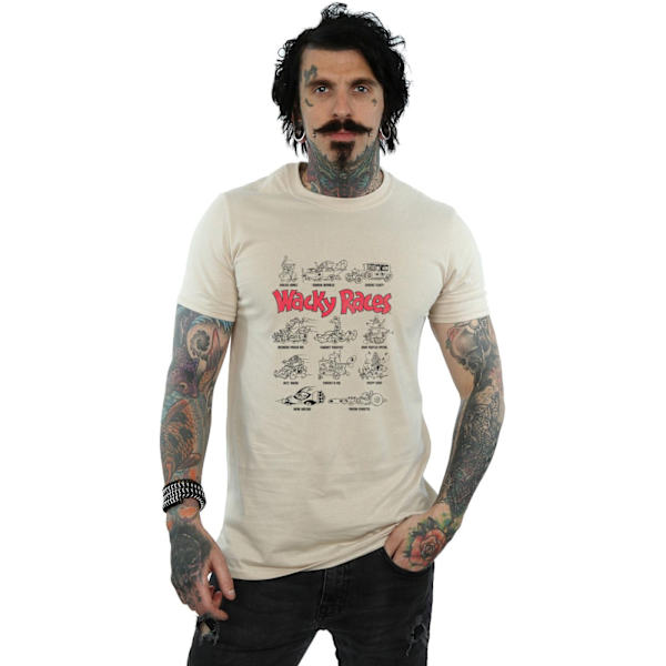 Wacky Races Herr Car Lineup T-Shirt XXL Sand Sand XXL