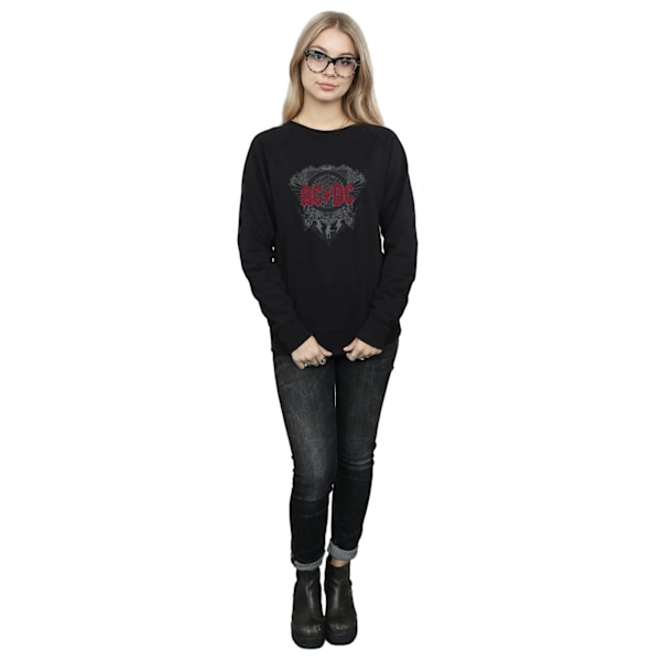 AC/DC Dam/Kvinnor Svart Is Med Röd Sweatshirt M Svart Black M