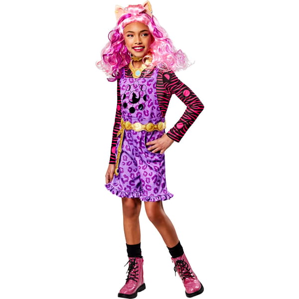 Monster High Barnkostym för barn/barn Deluxe Clawdeen Wolf Set 7- Multicoloured 7-8 Years