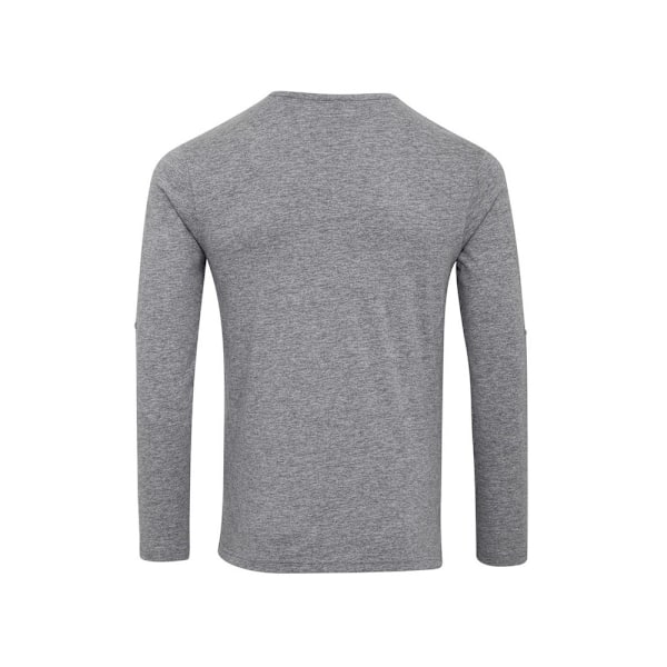 Premier Mens Long John Roll Sleeve T-Shirt L Grey Marl Grey Marl L