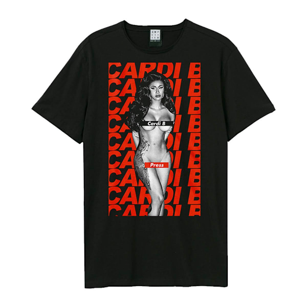 Amplified Unisex Adult Press Cardi B T-Shirt XXL Svart Black XXL