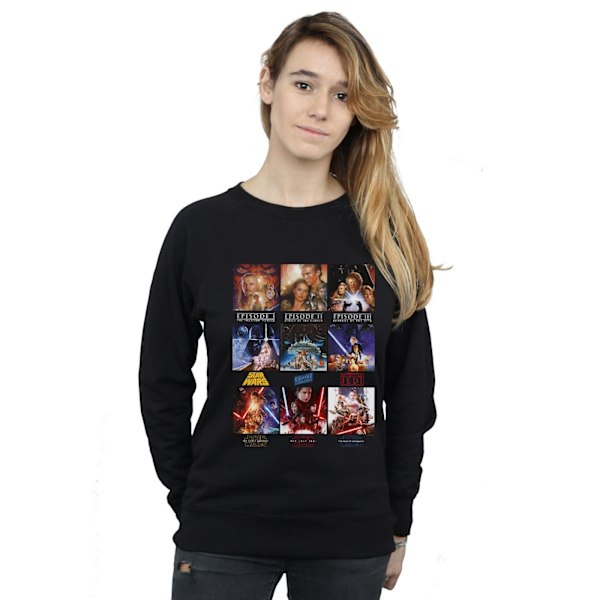 Star Wars Dam/Damer Poster Saga Sweatshirt M Svart Black M