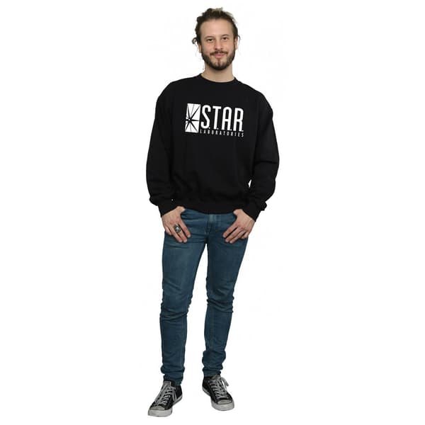 DC Comics Herr The Flash STAR Labs Tröja M Svart Black M