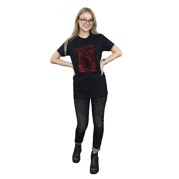 A Nightmare On Elm Street Dam/Damer Freddy Silhouette Bomull Boyfriend T-Shirt Black XL