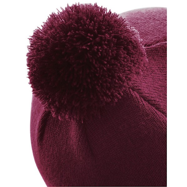 Beechfield Original Pom Pom Beanie One Size Burgundy Burgundy One Size