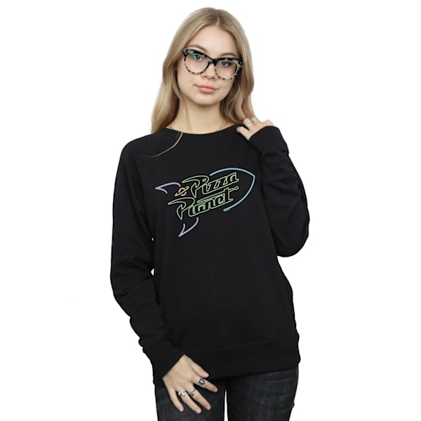 Disney Womens/Ladies Toy Story Neon Pizza Planet Sweatshirt XL Black XL