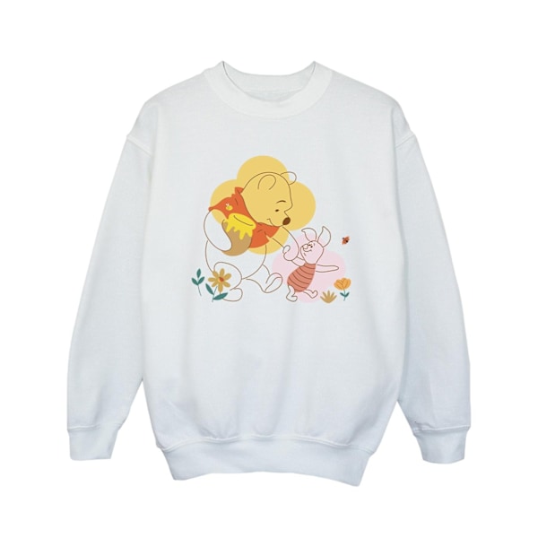 Disney Girls Winnie The Pooh Piglet Sweatshirt 5-6 år Vit White 5-6 Years